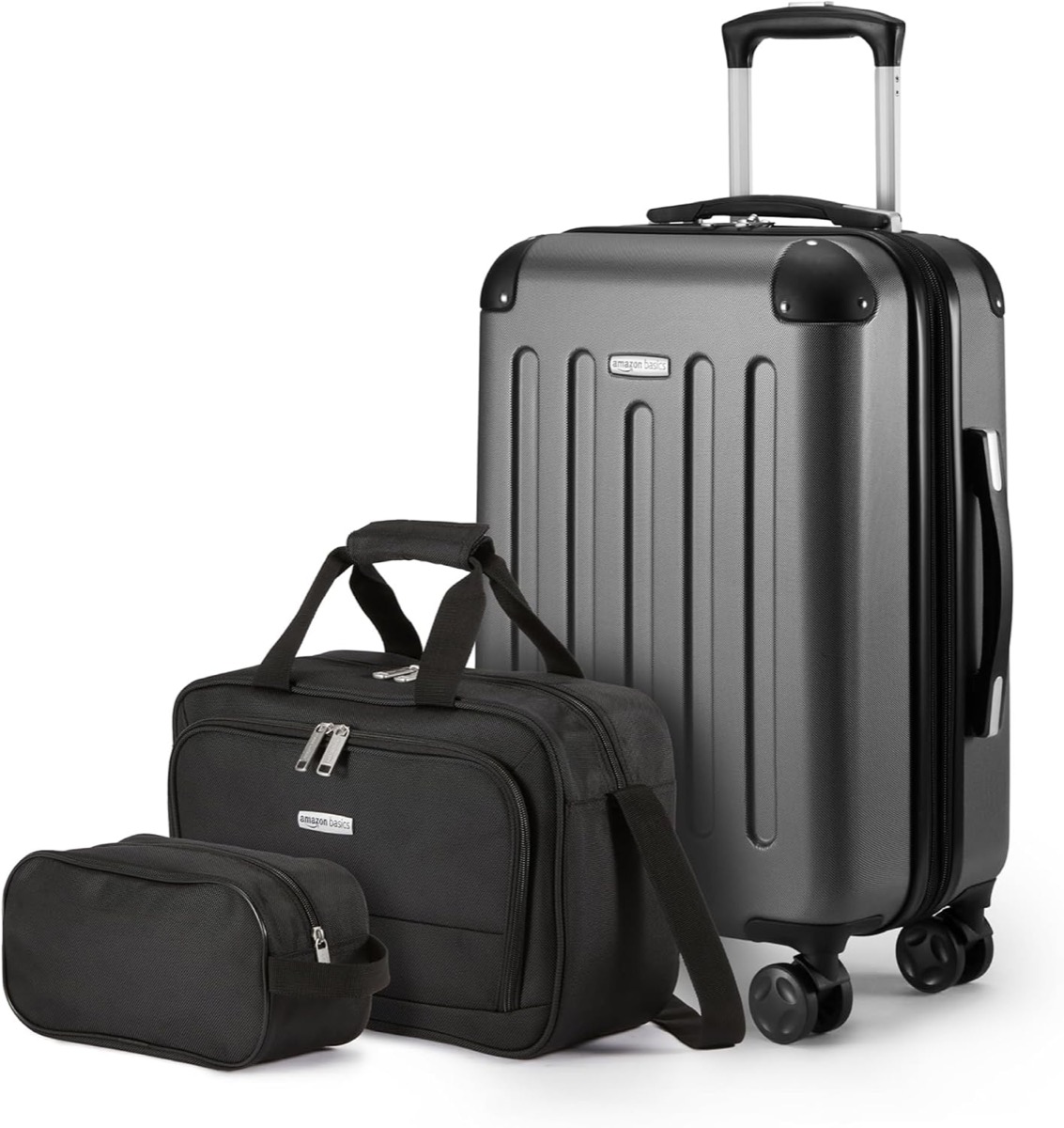 Amazon Basics 22" Hardside Carry-On Suitcase (from 3-Piece Luggage Set), carry-on suitcase, 22.6 by 15 by 9.3 inches